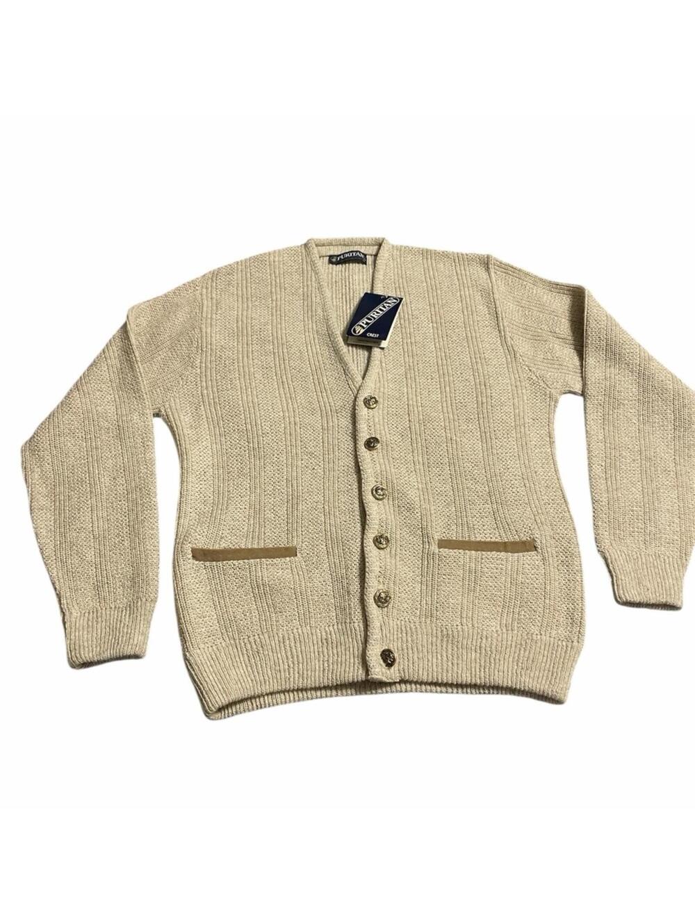 Vintage Puritan textured knit cardigan